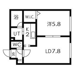 ブランノワール厚別南の物件間取画像